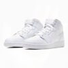 JORDAN 1 MID  'TRIPLE WHITE’