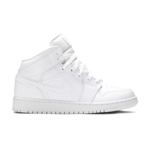 JORDAN 1 MID  'TRIPLE WHITE’