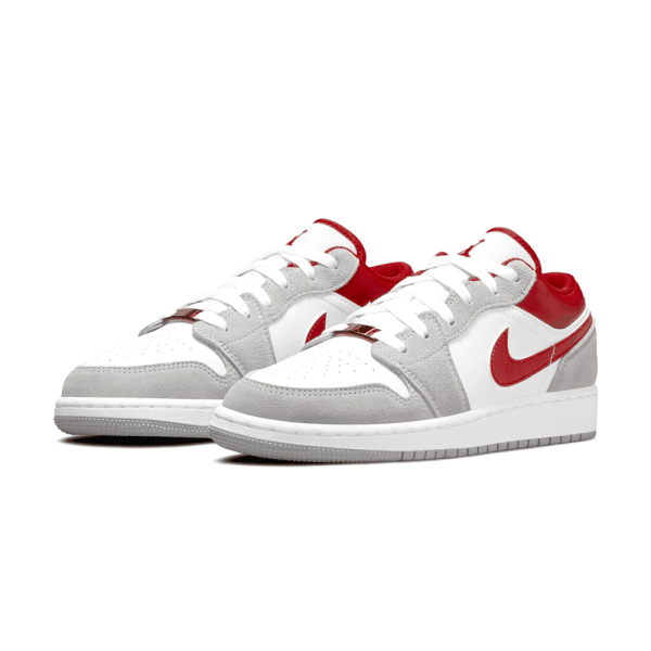 Air Jordan 1 Low SE GS 'Light Smoke Grey Gym Red'