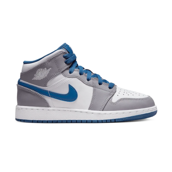 Air Jordan 1 Mid GS 'Cement True Blue'