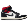 Air Jordan 1 Mid Wmns 'Black Sail Gym Red'