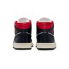 Air Jordan 1 Mid Wmns 'Black Sail Gym Red'